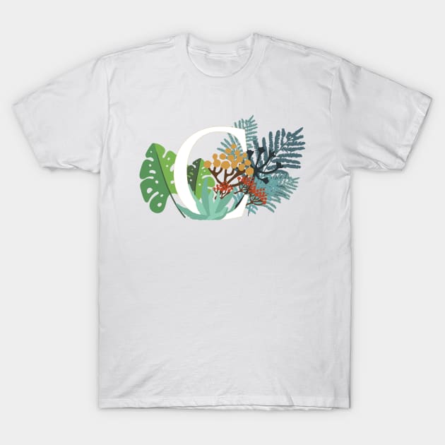 Plant Letter C T-Shirt by HiPolly